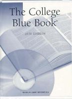 The College Blue Book cover