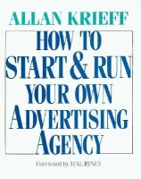 How to Start and Run Your Own Advertising Agency cover