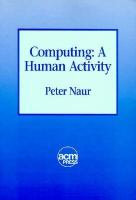 Computing, a Human Activity: A Human Activity cover