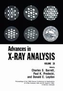 Advances in X-Ray Analysis (volume28) cover