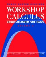 Workshop Calculus Guided Exploration With Review (volume2) cover