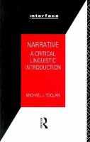 Narrative: A Critical Linguistic Introduction cover
