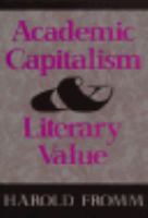 Academic Capitalism and Literary Value cover