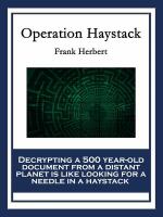 Operation Haystack cover