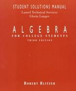Algebra for coll.stud.-stud.soln.man. cover
