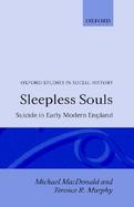 Sleepless Souls Suicide in Early Modern England cover