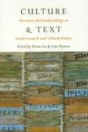 Culture & Text Discourse and Methodology in Social Research and Cultural Studies cover