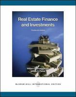 Real Estate Finance and Investments cover