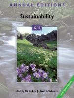Annual Editions: Sustainability 12/13 cover