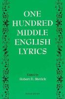 One Hundred Middle English Lyrics cover