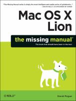 Mac OS X Lion Missing Manual cover