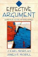 Effective Argument A Writer's Guide With Readings cover
