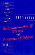 The Commonwealth of Oceana and a System of Politics cover