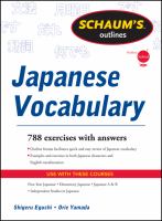 Schaum's Outline of Japanese Vocabulary cover
