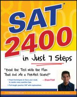 SAT 2400 in Just 7 Steps : Perfect-score SAT Student Reveals How to Ace the Test cover