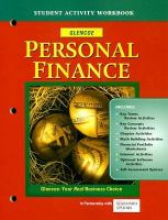 Personal Finance, Student Activity Workbook cover
