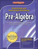 Pre-Algebra, Study Guide & Intervention Workbook cover