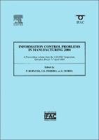 Information Control Problems in Manufacturing 2004 cover