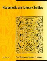 Hypermedia and Literary Studies cover