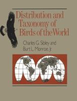 Distribution and Taxonomy of Birds of the World cover