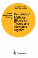 Perturbation Methods, Bifurcation Theory, and Computer Algebra cover