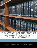Publications of the Modern Language Association of America cover