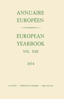 European Yearbook / Annuaire Europeen : Vol. XXII cover