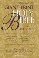 King James Version Giant Print Reference Bible Personal Sized Gold cover
