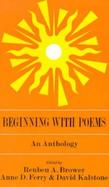 Beginning with Poems: An Anthology cover