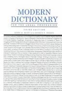 Modern Dictionary for the Legal Profession cover