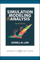Simulation Modeling and Analysis cover