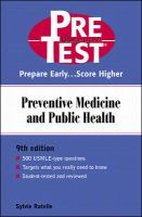 Preventive Medicine & Public Health cover