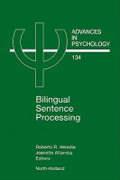 Bilingual Sentence Processing cover