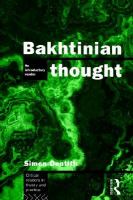Bakhtinian Thought An Introductory Reader cover