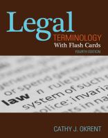 Legal Terminology with Flashcards cover