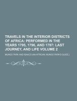 Travels in the Interior Districts of Africa Volume 2 cover