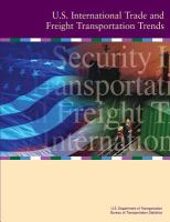 U. S. International Trade and Freight Transportation Trends cover