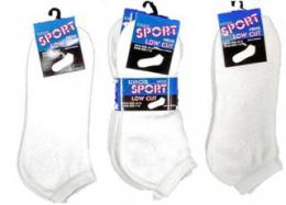 Men's White Low- Cut Socks, Size 10-13, 3 pair cover
