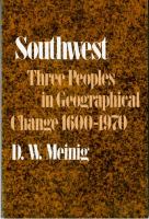 Southwest Three Peoples in Geographical Change, 1600-1970 cover