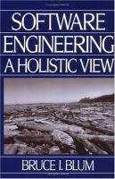 Software Engineering A Holistic View cover