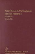 Recent Trends in Thermoelectric Materials Research II (volume70) cover