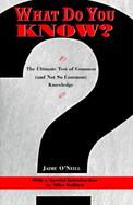 What Do You Know? cover