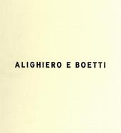 Alighiero E Boetti cover