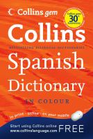 Spanish Dictionary (Collins GEM) cover