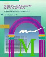 Writing Applications for Sun Systems: A Guide for Macintosh Programmers cover