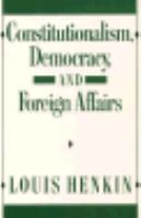 Constitutionalism, Democracy, and Foreign Affairs cover