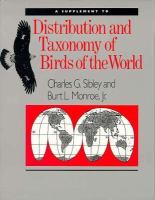 A Supplement to Distribution and Taxonomy of Birds of the World cover