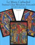 Le Mans Cathedral Stained Glass Windows Postcards 24 Full-Color Cards cover