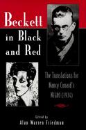 Beckett in Black and Red The Translations for Nancy Cunard's Negro (1934) cover