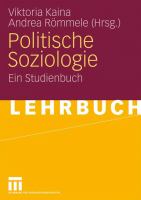 Politische Soziologie : Ein Studienbuch cover